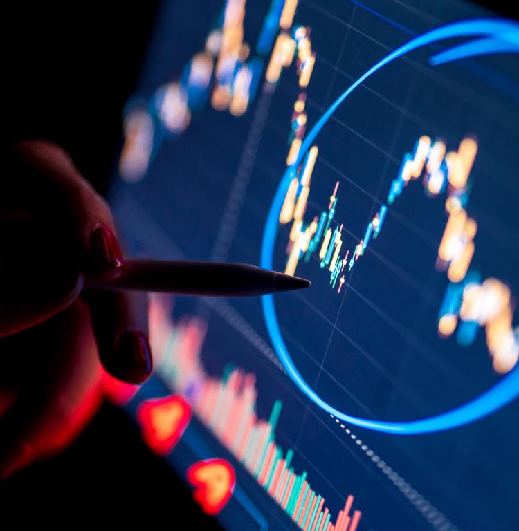 Data chart close up